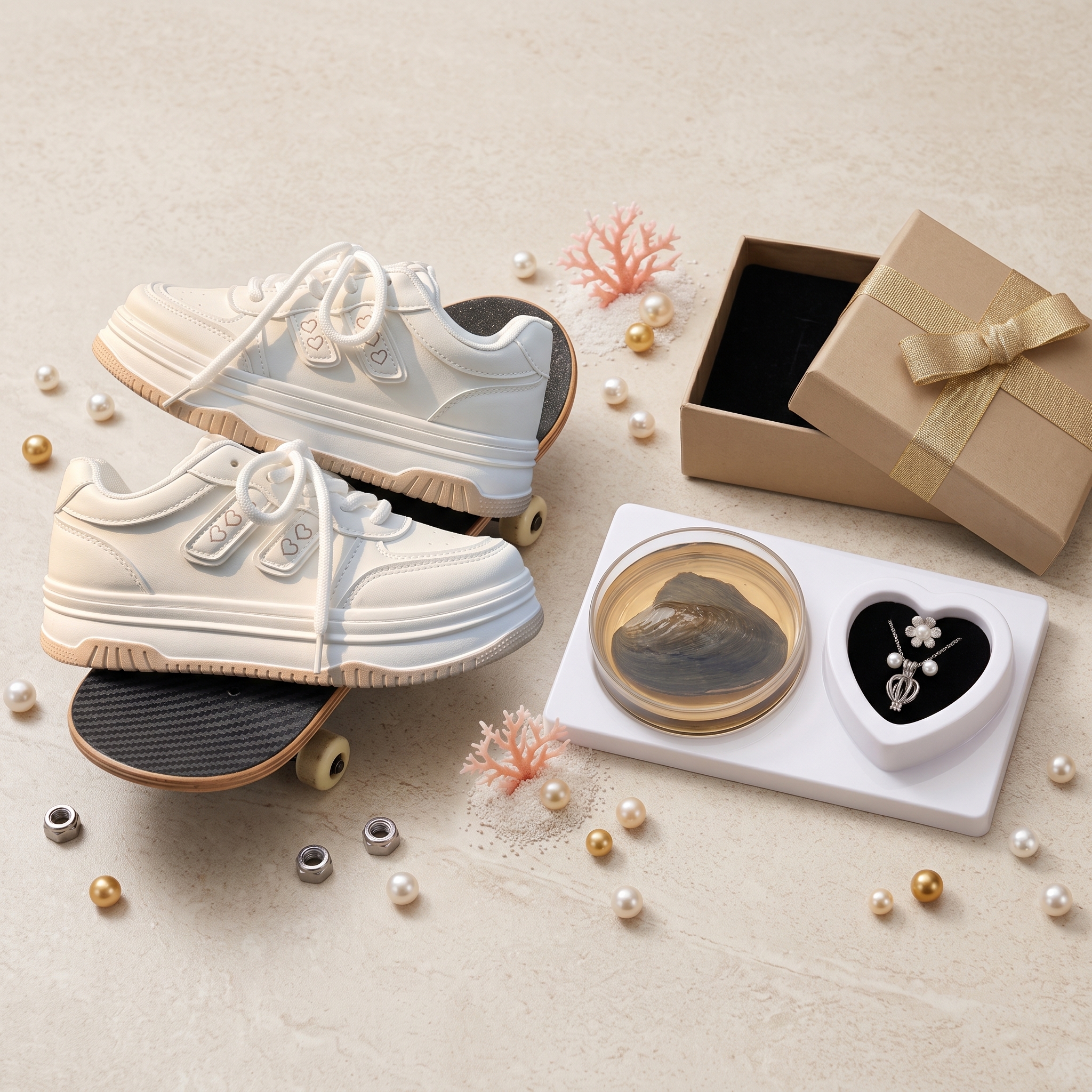 Gemini_Generated_Image_e8su8te8su8te8su Trendy Sneakers & Love Pearl Ultimate Combo! - Image 1